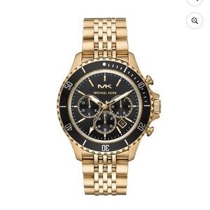 Michael Kors Bayville Gold and Black Chronograph Watch MK8726